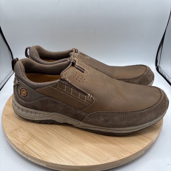 Nunn Bush Mens 10.5 M Brown Leather Suede Slip On Loafers Walking Shoes - Picture 7 of 10